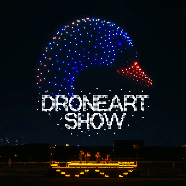 DroneArt Show i Hippodrome, Cagnes-Sur-Mer